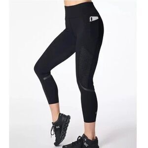 SWEATY BETTY Zero Gravity High-Rise 7/8 Running Legging L Pockets Perforated B56
